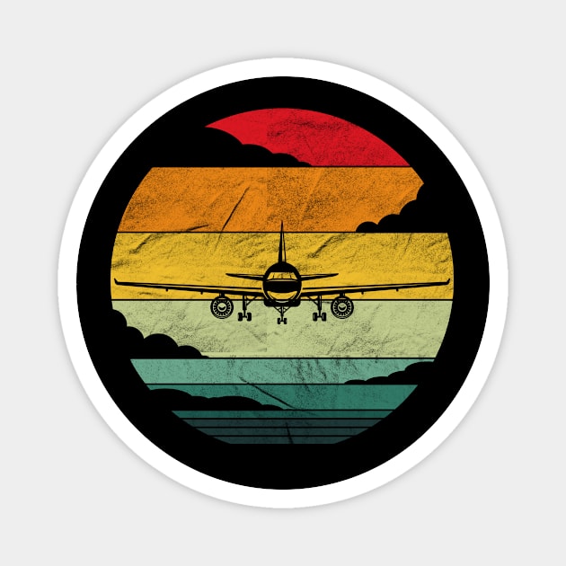 Retro Vintage Airplane Design, Pilot Magnet by hibahouari1@outlook.com